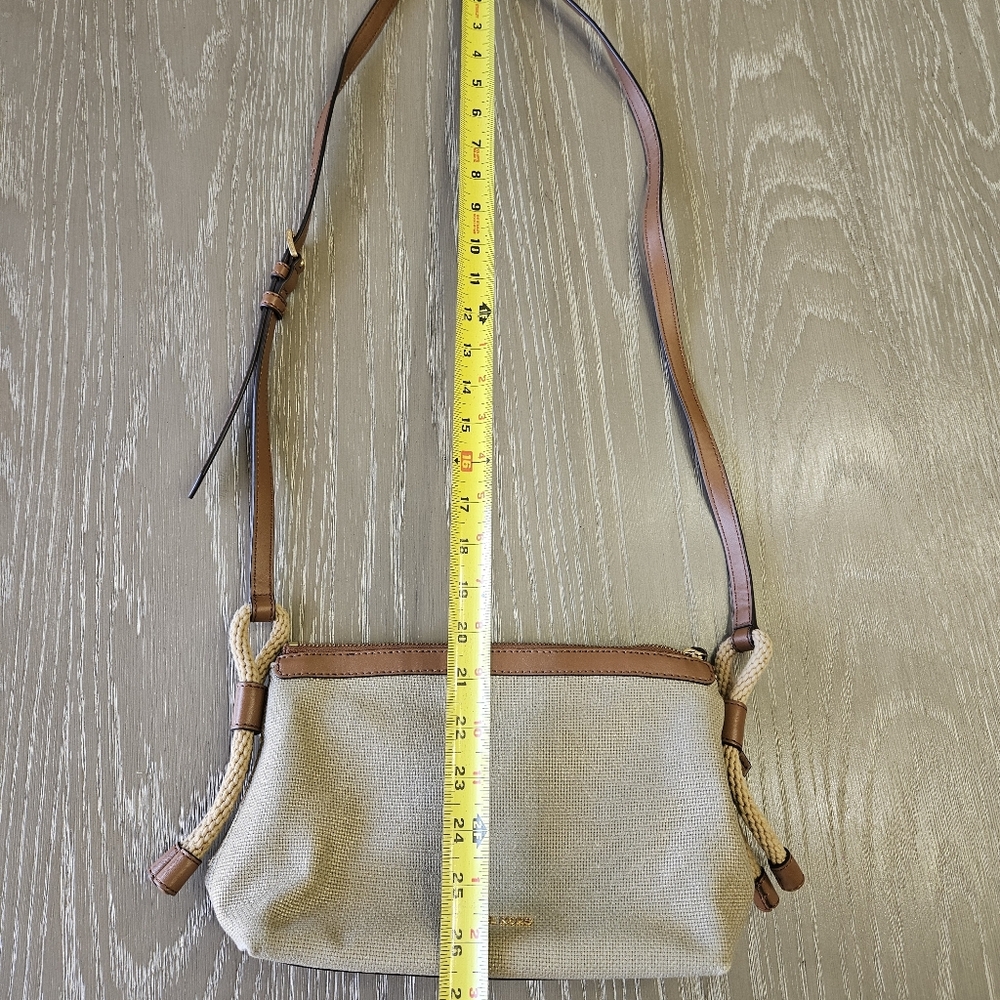 Michael Kors Talia Top Zip Canvas Crossbody